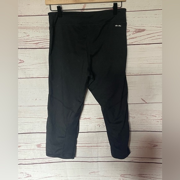 Adidas Climalite Cropped Leggings Black Size Medium - Picture 2 of 6
